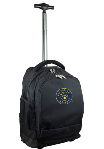Mojo Milwaukee Brewers Black Wheeled Premium Backpack