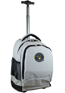 Mojo Milwaukee Brewers Grey Wheeled Premium Backpack