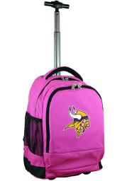 Minnesota Vikings Pink Wheeled Premium Backpack