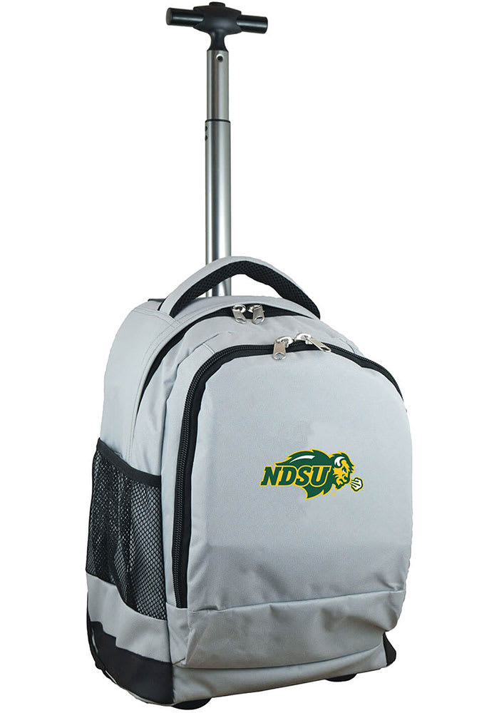 North Dakota State Bison Grey Wheeled Premium Backpack