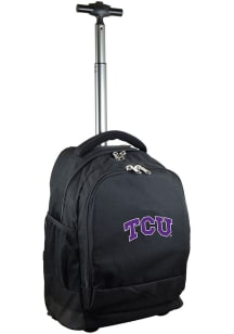 Mojo TCU Horned Frogs Black Wheeled Premium Backpack