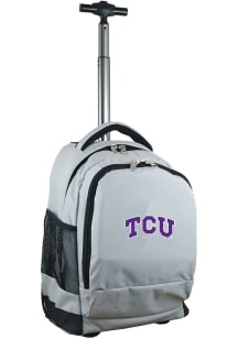 Mojo TCU Horned Frogs Grey Wheeled Premium Backpack