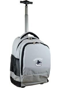 Mojo Vancouver Canucks Grey Wheeled Premium Backpack