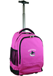 Vancouver Canucks Pink Wheeled Premium Backpack