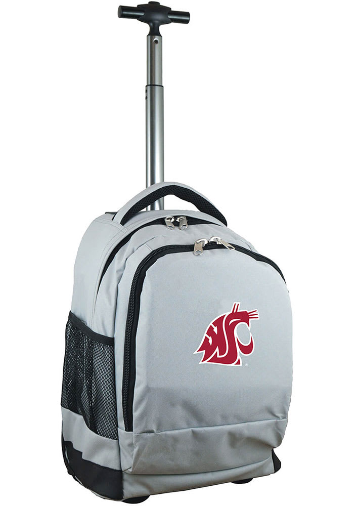 Washington State Cougars Grey Wheeled Premium Backpack
