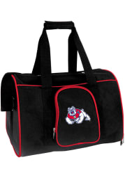 Fresno State Bulldogs Black 16 Pet Carrier Luggage