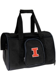 Illinois Fighting Illini Black 16 Pet Carrier Luggage