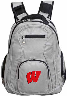 Mojo Wisconsin Badgers Grey 19 Laptop Backpack