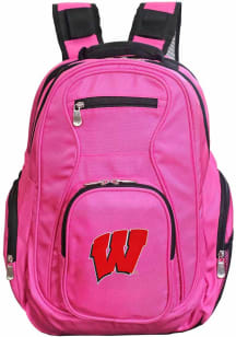 19 Laptop Wisconsin Badgers Backpack - Pink
