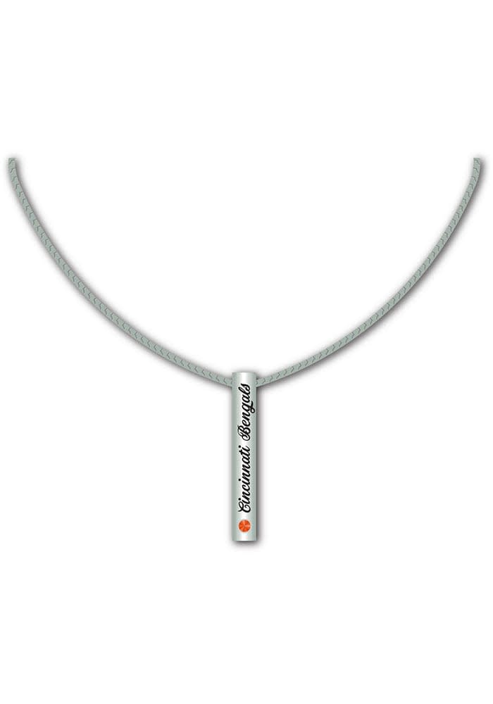 Cincinnati Bengals Sterling Silver Bar Link Necklace