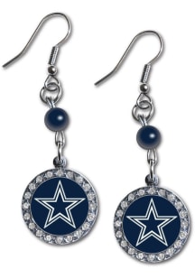 Dallas Cowboys Rhinestone Dangle Womens Earrings