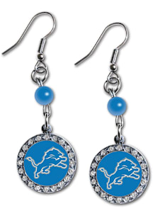 Detroit Lions Rhinestone Dangle Womens Earrings