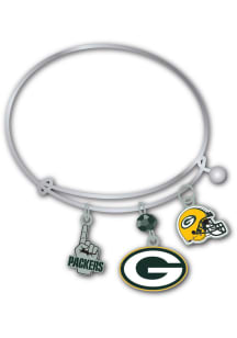 Mojo Green Bay Packers 3 Charm Womens Bracelet