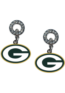 Green Bay Packers Rhinestone Womens Earrings