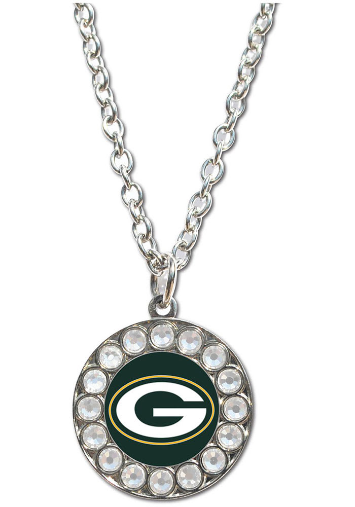 Packers Rhinestone Gem Necklace