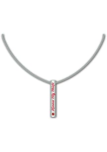 Mojo Kansas City Chiefs Silver Bar Womens Necklace