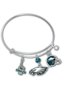 Mojo Philadelphia Eagles 3 Charm Womens Bracelet