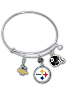 Mojo Pittsburgh Steelers 3 Charm Womens Bracelet