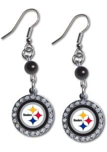 Pittsburgh Steelers Rhinestone Dangle Womens Earrings