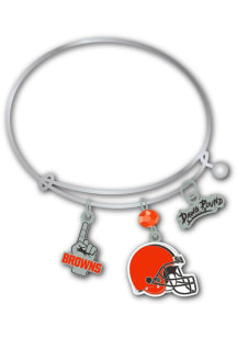 Mojo Cleveland Browns 3 Charm Womens Bracelet
