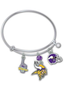 Mojo Minnesota Vikings 3 Charm Womens Bracelet