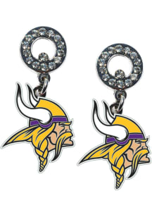 Minnesota Vikings Rhinestone Womens Earrings