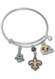Mojo New Orleans Saints 3 Charm Womens Bracelet