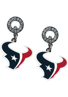Houston Texans Rhinestone Dangle Womens Earrings