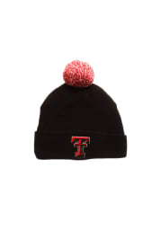 Zephyr Texas Tech Red Raiders Black Pom Mens Knit Hat