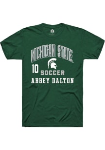Abbey Dalton Rally Mens Green Michigan State Spartans NIL Arch Logo Player T Shirt