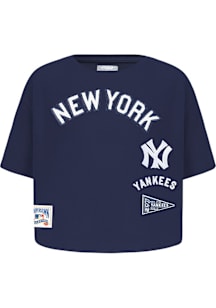 Pro Standard New York Yankees Toddler Girls Navy Blue Retro Classics Short Sleeve T-Shirt