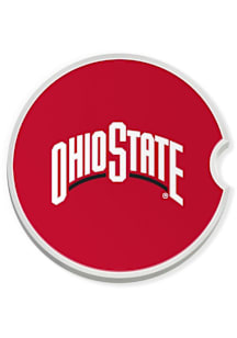 Ohio State Buckeyes Wordmark Set of 2 Car Coaster - White