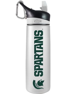 White Michigan State Spartans 24oz Tritan Plastic Water Bottle
