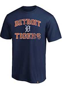 Detroit Tigers Mens Navy Blue Heart and Soul Big and Tall T-Shirt