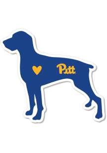 Blue Pitt Panthers 3.5&quot; Standing Dog Rugged Stickers