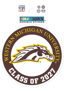 Brown Western Michigan Broncos Class of 2027 Durable Stickers