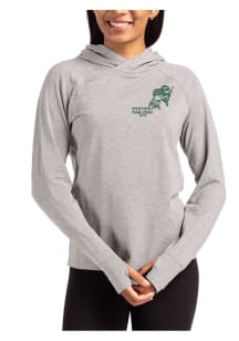 Cutter and Buck North Dakota State Bison Womens Grey Adapt Knit Hood Hooded Sweatshirt