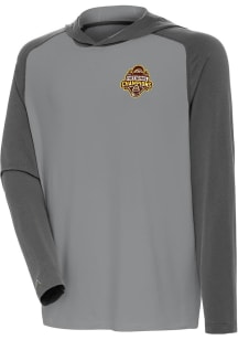 Mens Western Michigan Broncos Grey Antigua 2025 Hockey National Champions Intrepid Hooded Sweatshi..