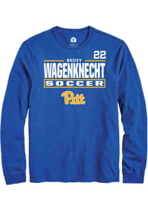 Bailey Wagenknecht Mens Blue Pitt Panthers NIL Stacked Box Long Sleeve Player T Shirt