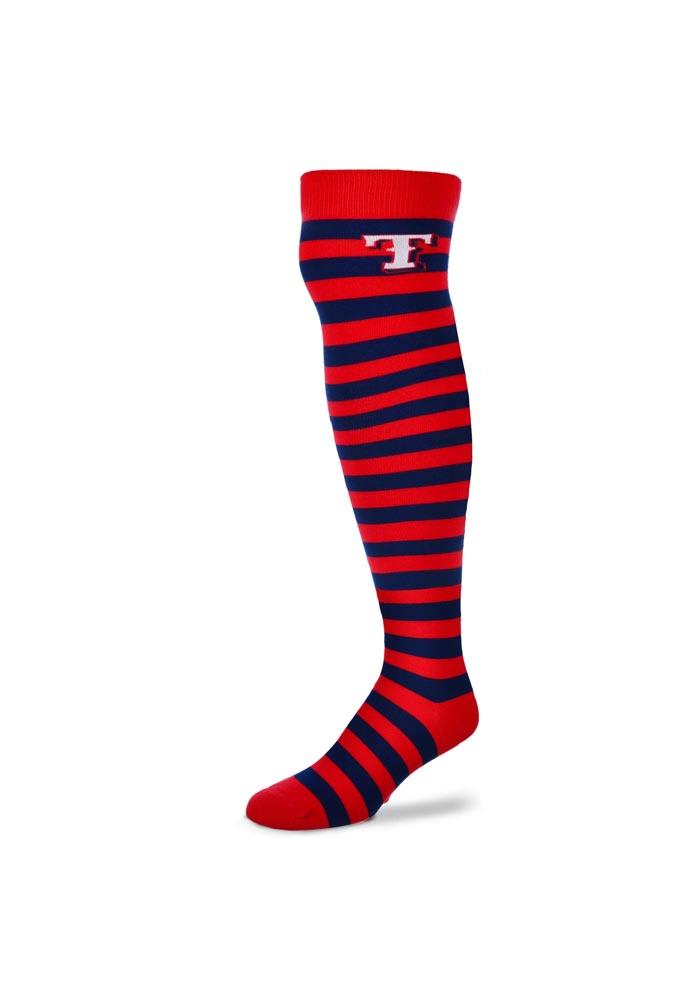 Texas Rangers Rugby Stripe Womens Knee Socks