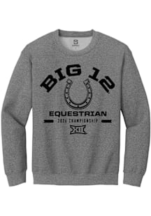 Summit Sportswear Big 12 Mens Graphite 2026 Equestrian Championship Long Sleeve Crew Sweatshirt