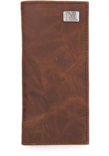 Leather Secretary Nebraska Cornhuskers Mens Bifold Wallet - Brown