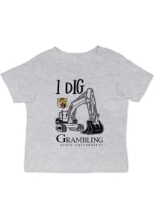 Vive La Fete Grambling State Tigers Infant Excavator Short Sleeve T-Shirt Grey
