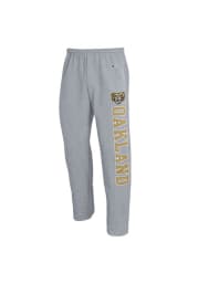 Champion Oakland University Golden Grizzlies Mens Grey Open Bottom Sweatpants