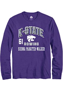Sienna Pargiter-Walker K-State Wildcats Purple NIL Arch Logo Long Sleeve Player T Shirt
