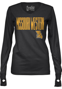 Pressbox Missouri Western Griffons Girls Black Peterson Long Sleeve T-shirt