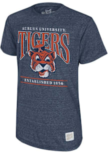 Original Retro Brand Auburn Tigers Navy Blue Football Number One Established Short Sleeve Fashion..