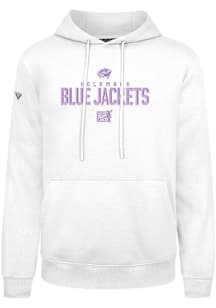 Levelwear Columbus Blue Jackets Mens White Podium Carve Long Sleeve Hoodie