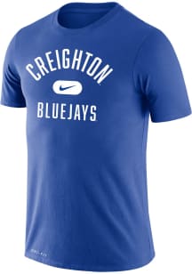 Nike Creighton Bluejays Blue Retro Name Short Sleeve T Shirt