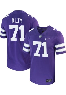 Easton Kilty  Nike K-State Wildcats Purple Game Name And Number Football Jersey